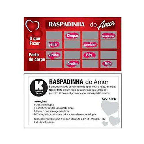 Raspadinha Erótica - K Import - Revenda por R$7,00 cada